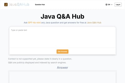 Java 问答中心 preview